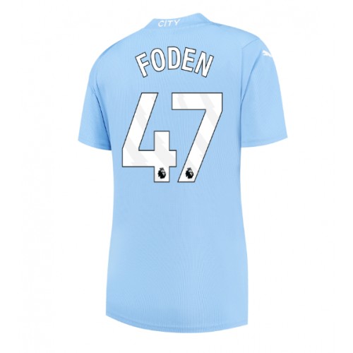 Maillot de foot Manchester City Phil Foden #47 Domicile Femmes 2023-24 Manches Courte